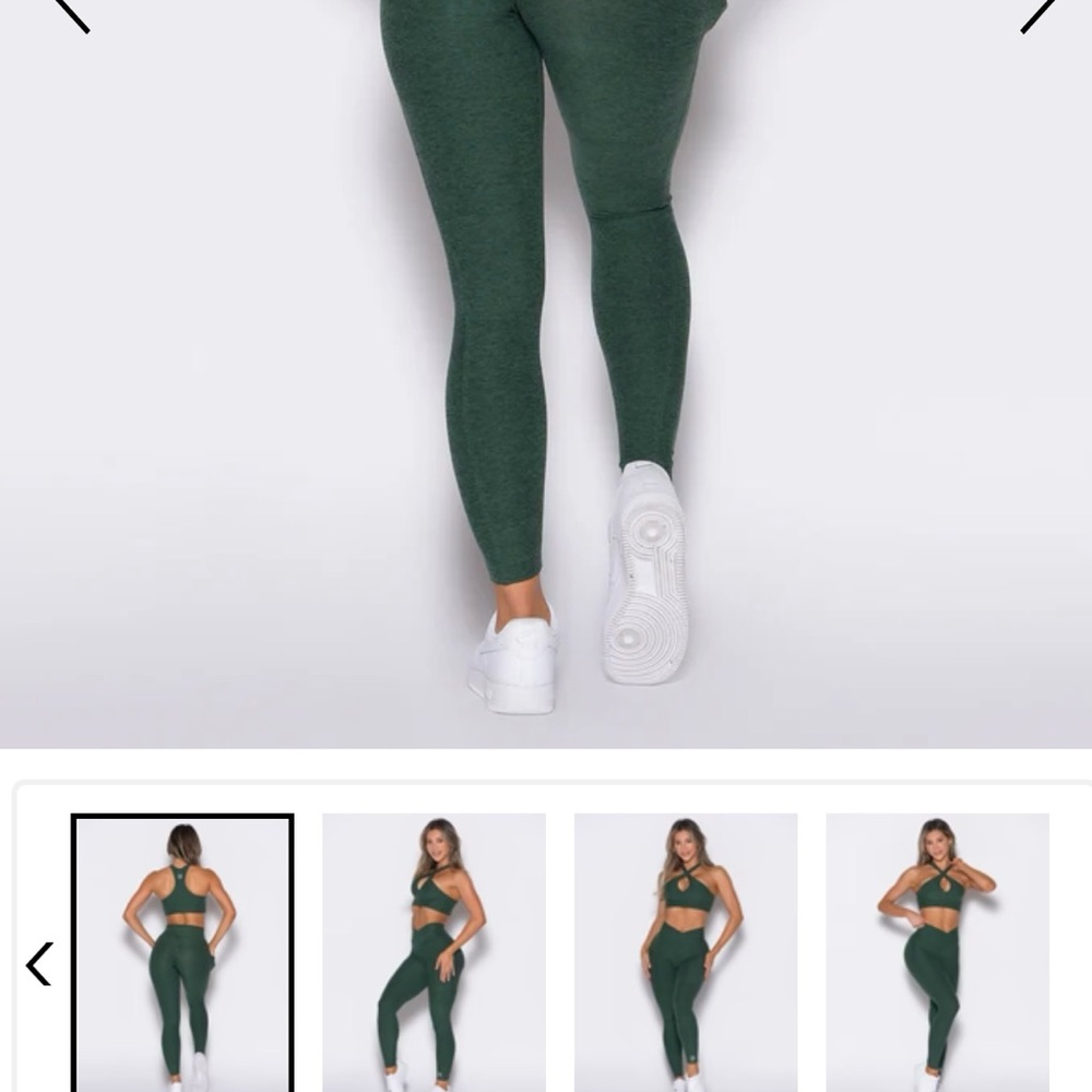 Bombshell Sportswear Dark Green High-Waist Leggings - Picture 2 of 4